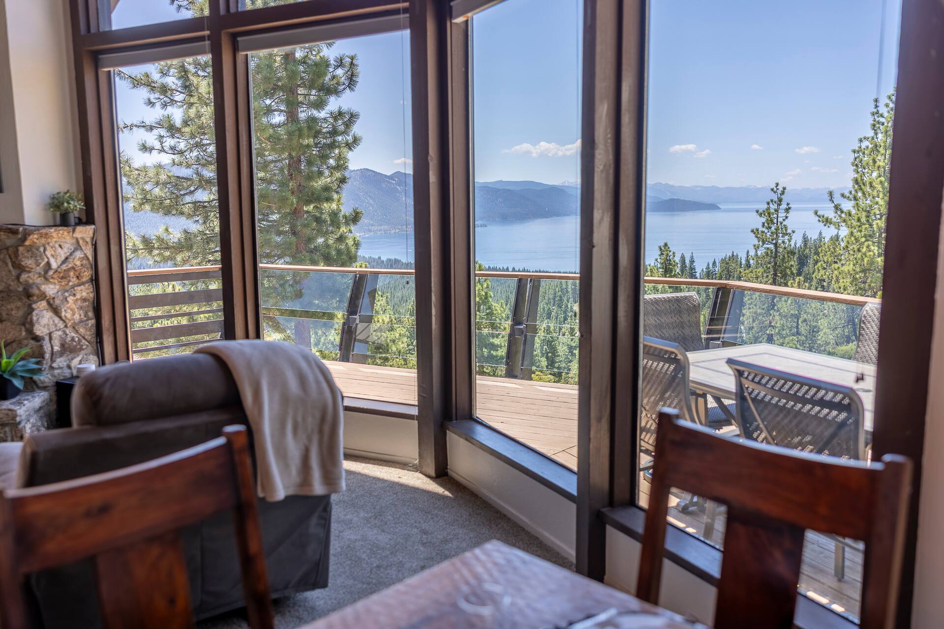 Lake view through the windows